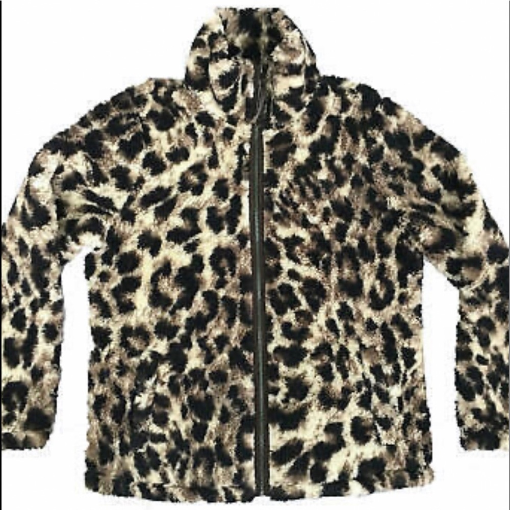 WOMEN'S FULL ZIP SHERPA JACKET BY LEOPARD